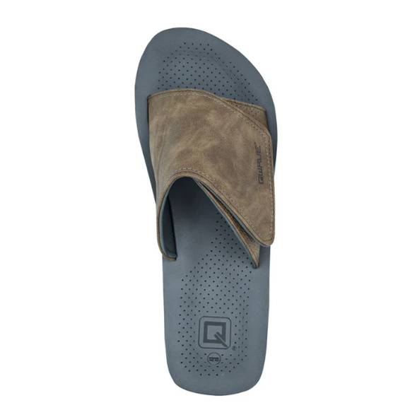 Qwave Men's Comfort Slide, Brown, Size 10/11 - Picture 2 of 4